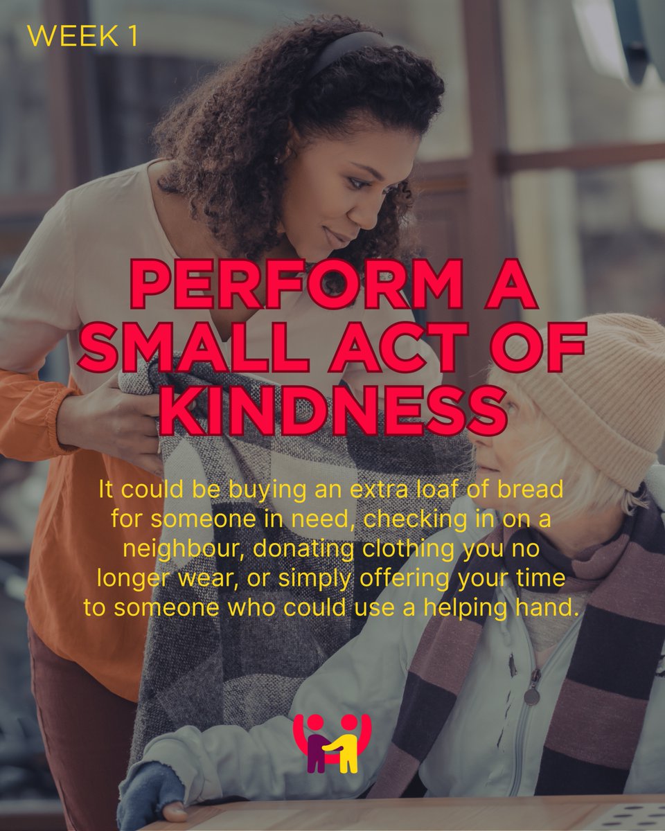 TheHelpersSA's tweet photo. ✨ One Small Act Challenge

Kindness doesn't have to be grand to make a difference.

This week, we challenge you to do just one small act of kindness. 

#OneSmallActChallenge #TheHelpers #KindnessCounts #HelpWhereYouCan https://t.co/uXzvx3U2qs
