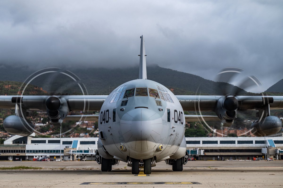 Southcom's tweet photo. Sustaining a 24/7 lifeline to earthquake-damaged communities.
Day and night, the @DeptofWar is accelerating the delivery of vital earthquake assistance to the front lines in Venezuela where help is needed most. U.S. military aircrews are powering an air bridge that is providing critical support to @StateDept-led U.S. disaster assistance to the people of Venezuela in the aftermath of the June 24, 2026, earthquakes.

@usairforce @USMC @USArmy @JTF_Bravo @The24MEU @USForeignAssist @USAenEspanol @usembassyve