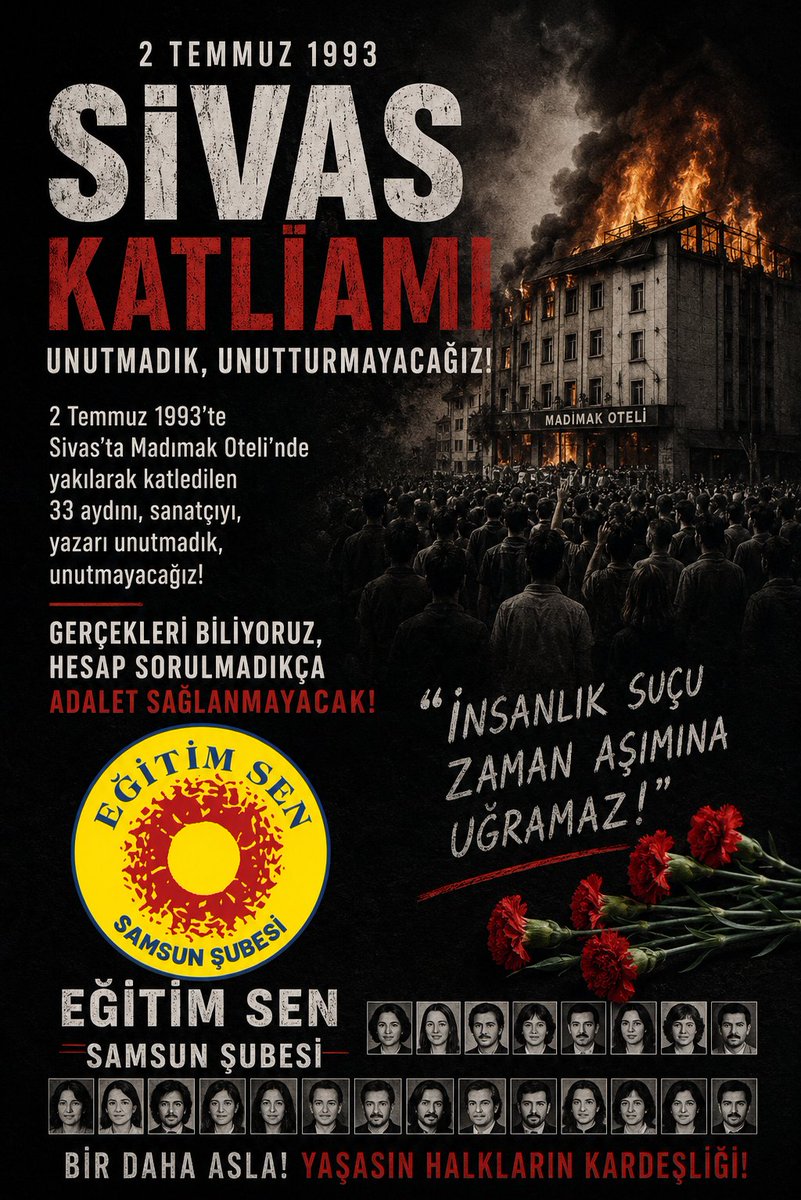 sen_samsun's tweet photo. Katliamlara, ölümlere alışmayacağız! https://t.co/5uOBJ1LLWB