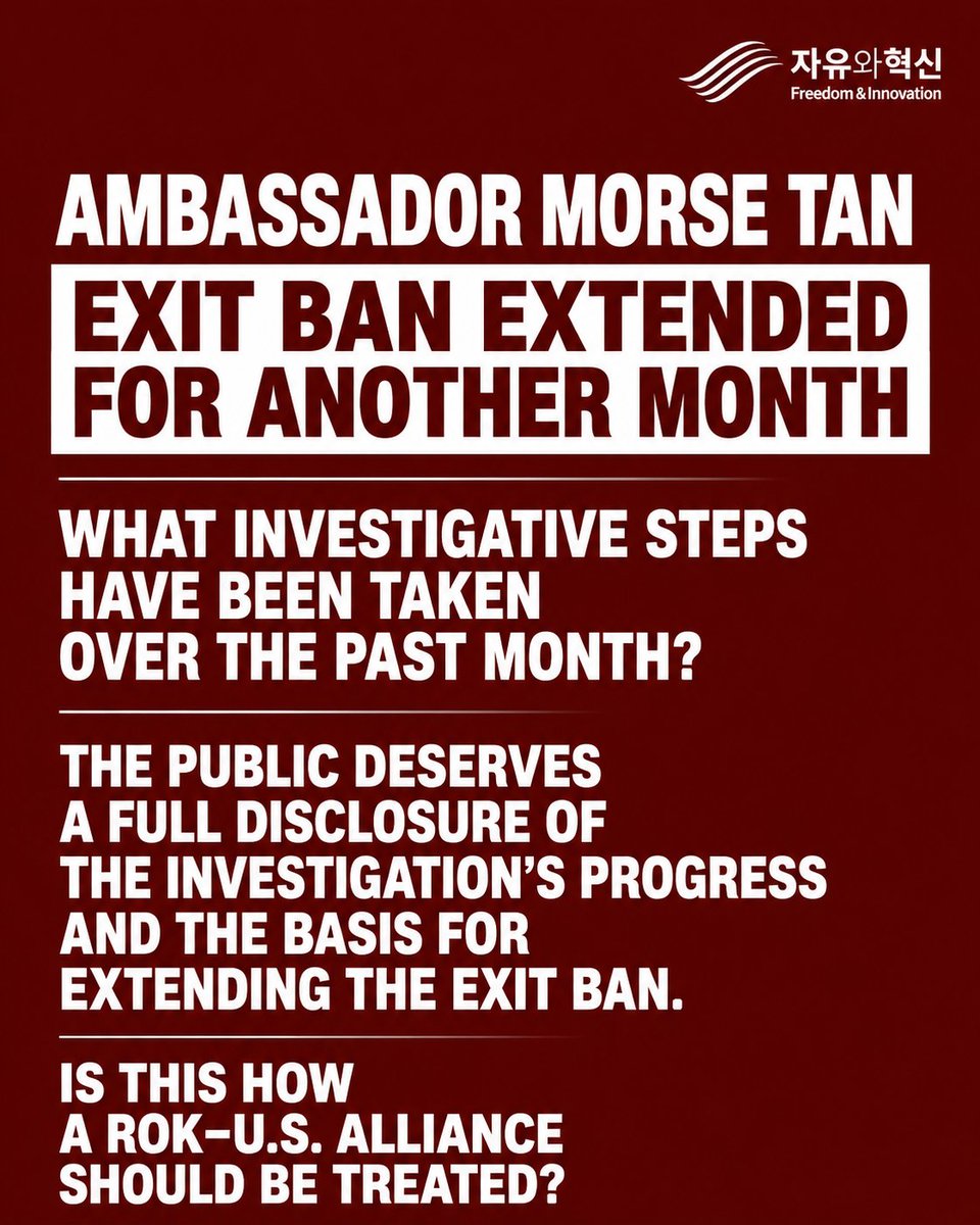 forthefreedom25's tweet photo. Isn’t it strange? After this post was published and became a hot topic, the Korean government referred Ambassador Morse Tan to the prosecution, without any clear investigation or inquiry.

#freedominnovation #Koreans #stoptheoppression https://t.co/5qGSDJv3Wm