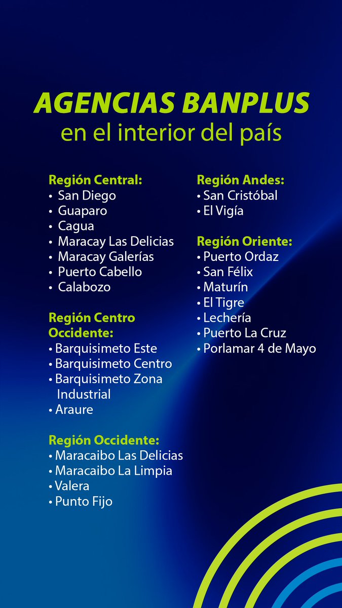 Banplusonline's tweet photo. 📍 Agencias disponibles

Estas son las agencias Banplus que prestarán servicio este miércoles 1 de julio. https://t.co/FkIBBnlm1r