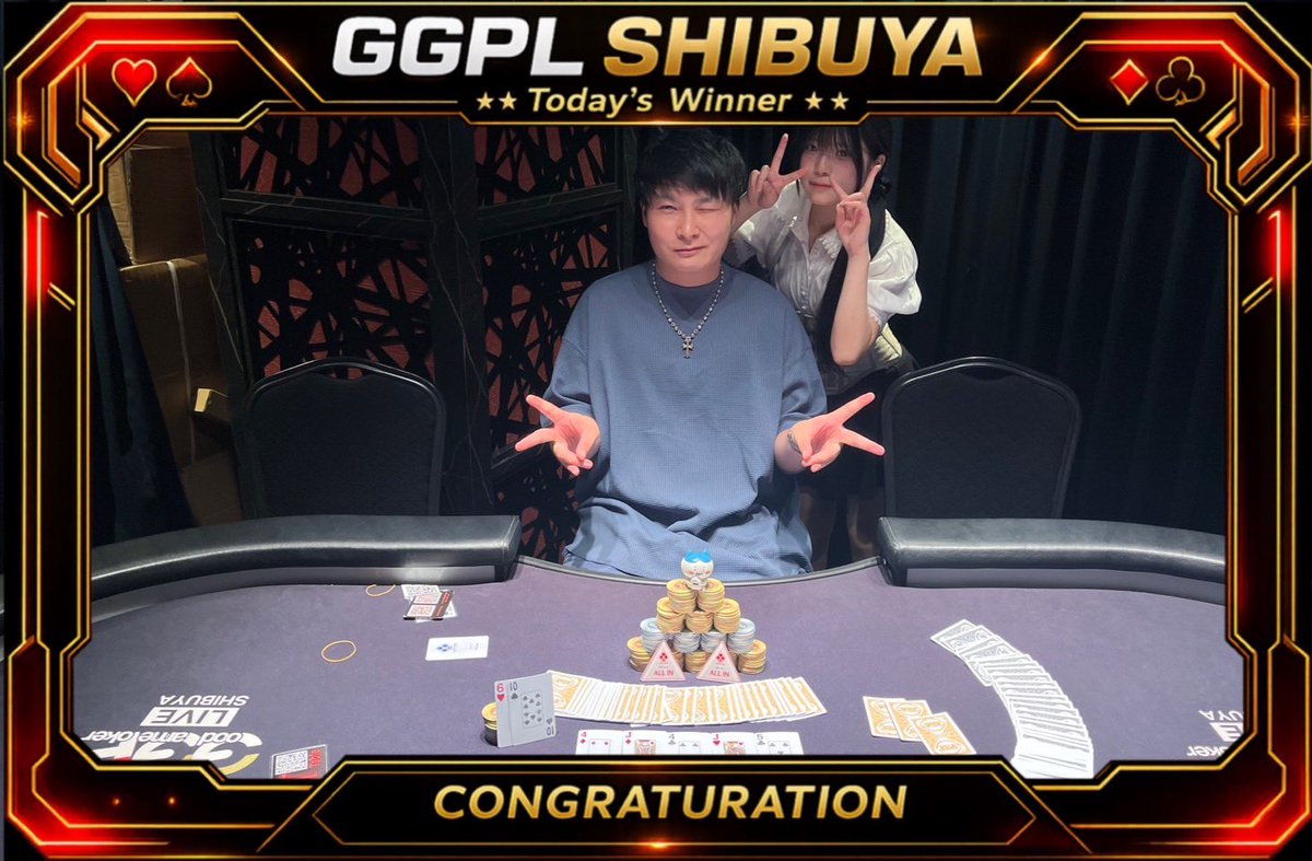 GGLIVETOKYO's tweet photo. https://t.co/6x9KRWqlqQ

【Fiftystack 5K】
1st sen様
2nd taiga2525様
3rd tuioku0613様
4nd CHROCHAN様
5rd urs様

【Daily NLH 3K】
1st Sugururu様
2nd 516様
3rd piyo10様
4nd Shiny様

Congratulation✨

#GGPL https://t.co/e6fk36esSk