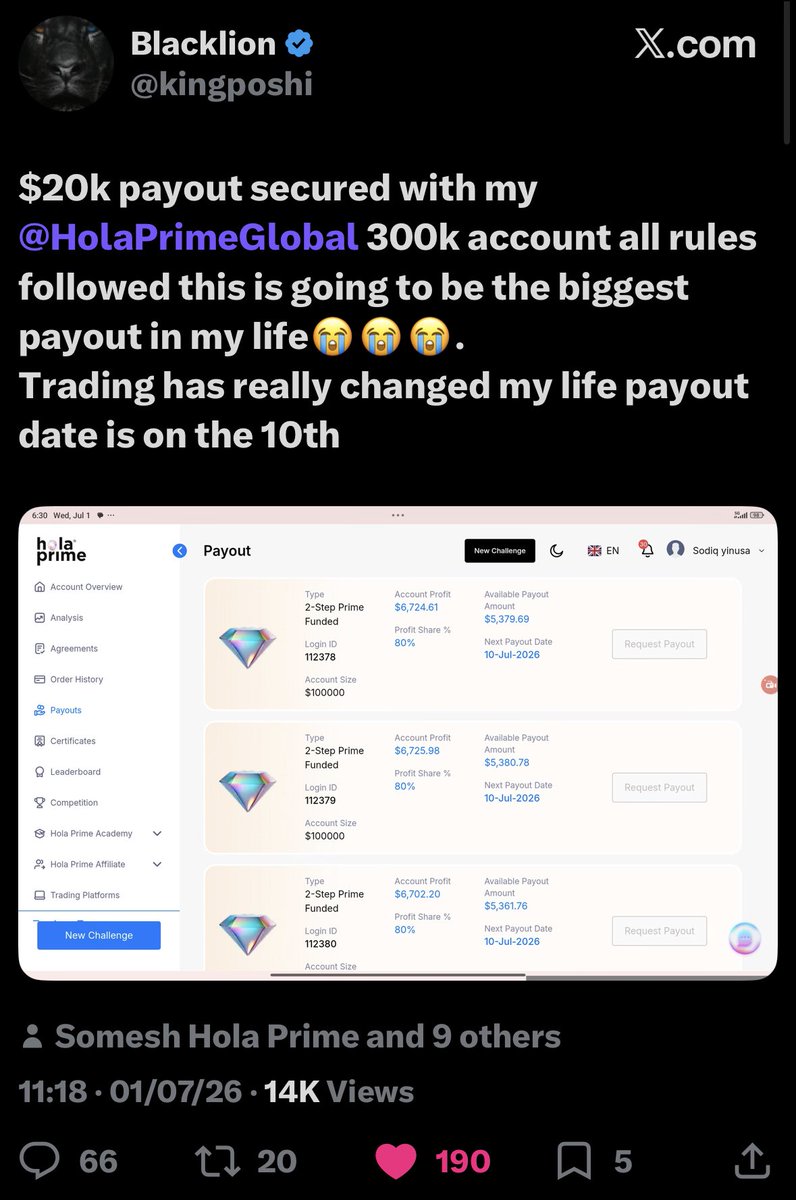 theproptimes's tweet photo. Serious questions for @HolaPrimeGlobal 🚨

An $18,000 payout gets rejected over an alleged margin usage rule, yet traders can’t seem to find this rule in your FAQs.

@Somesh_HP, can you clarify:

• Where is this rule officially documented before someone buys an account?
• Why isn’t there a clearly defined margin limit in your public rules?
• How can traders be expected to follow a rule that isn’t transparently disclosed?

Transparency isn’t optional when payouts are involved. Traders deserve clear rules before they risk their capital.