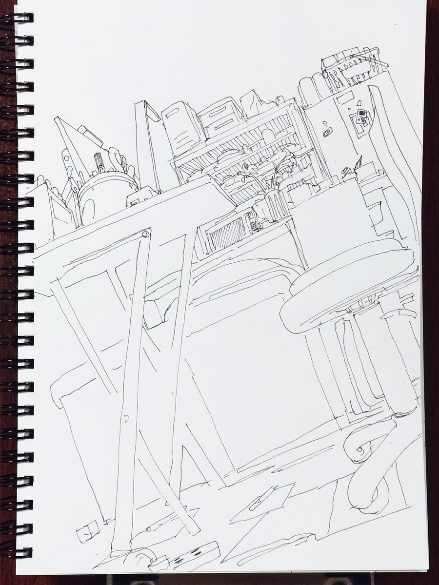 okinawanogori's tweet photo. 細ペン落書き中 https://t.co/MYQyK2sZER