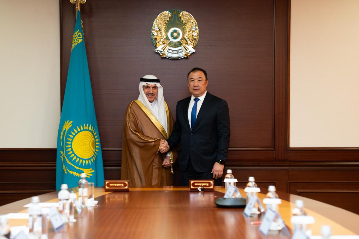 isdb_group's tweet photo. H.E. Dr. Muhammad Al Jasser, Chairman of the IsDB Group, was received by H.E. Mr. Nurlan Sauranbayev, Minister of Transport of the Republic of Kazakhstan, at the Ministry of Transport in #Astana.

Discussions focused on Kazakhstan’s transport modernization agenda, including multimodal connectivity, logistics, regional trade corridors, and climate-resilient infrastructure.

Dr. Al Jasser commended Kazakhstan’s vision to strengthen transport connectivity as a catalyst for economic growth, regional integration, and deeper cooperation across Asia and Europe.

The meeting also reviewed the strategic Kyzylorda–Saksaulsk Road Corridor, a key project that will enhance regional connectivity and reinforce Kazakhstan’s position as a leading transit and logistics hub.