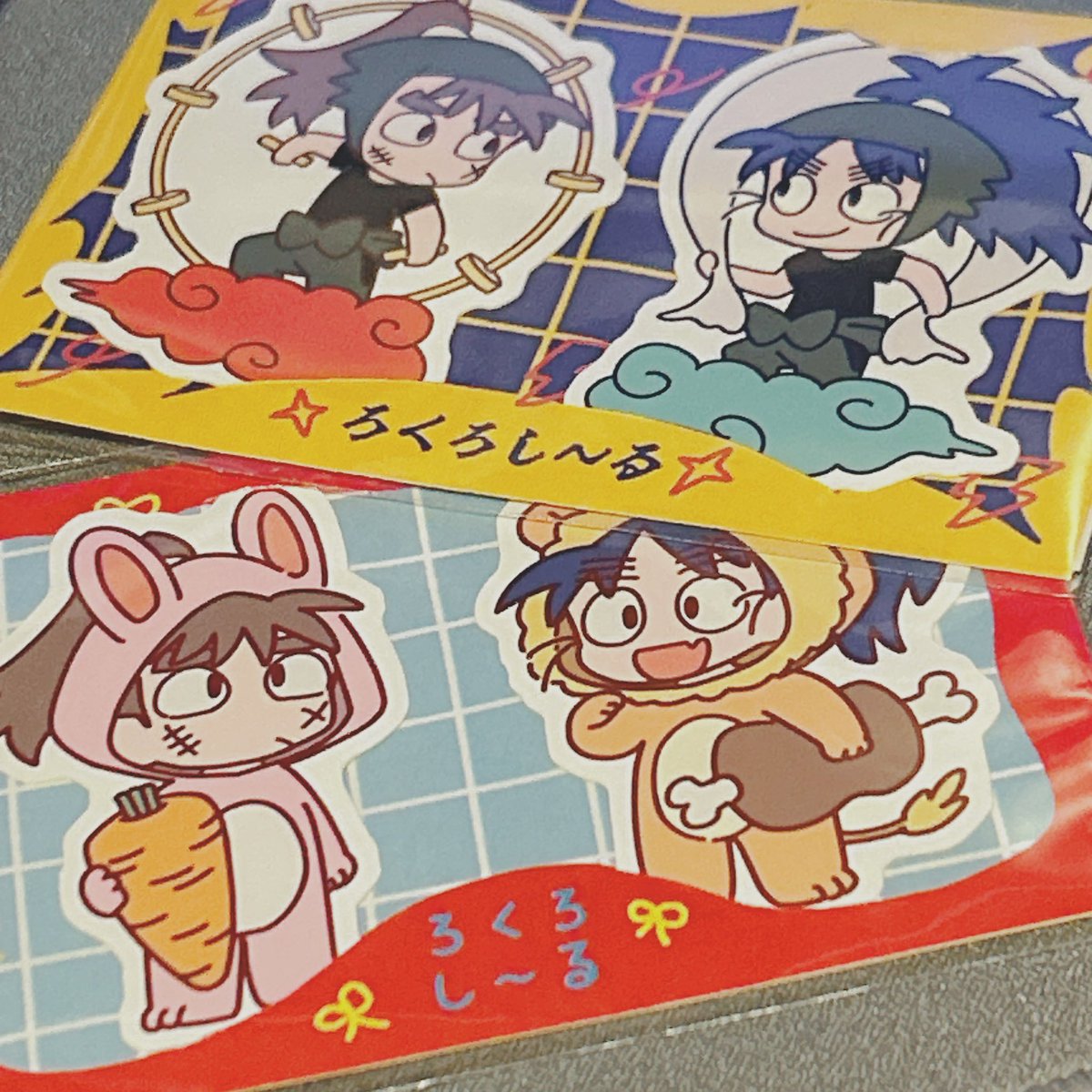 inarico22's tweet photo. シールの実物はこんな感じです🐰🦁⚡️🌪️ https://t.co/aJzMtLpW6d