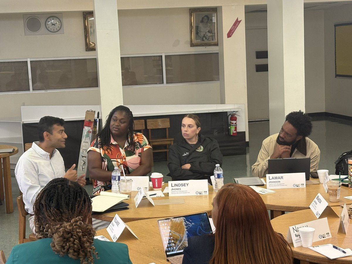mdcpscee's tweet photo. Strategic planning in action! As we welcome @libertycityelem  to the UPI Community School Initiative, we gathered in a circle—a symbol of family, collaboration, and shared purpose. With our @FIU partners, we’re building stronger schools and communities. #CommunitySchools #MDCPS https://t.co/QaYpIxcBrK
