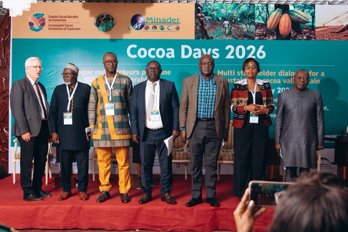FAOCameroun's tweet photo. En tant que partenaire du Programme #CacaoDurable de @UEauCameroun, @FAOInvest a animé une session dédiée à l’accès du secteur aux services financiers et aux besoins financiers des organisations de producteurs.
📌renforcer l’inclusion financière et soutenir la durabilité du cacao https://t.co/LyP3gvs3fN