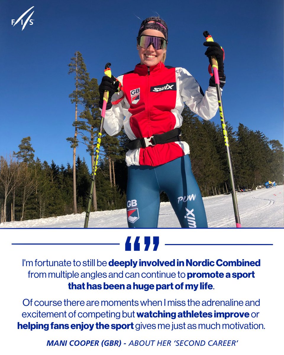 fisnoco's tweet photo. Today we catch up with Mani Cooper🇬🇧 - Great Britain’s first and so far only female Nordic Combined athlete who now works as FIS TV commentator📺 & youth coach🎿
Read the full interview here👇
🔗 https://t.co/GkeHfIfBgi
#fisnoco #wintersport #nordiccombined https://t.co/zZW6gPTfJY