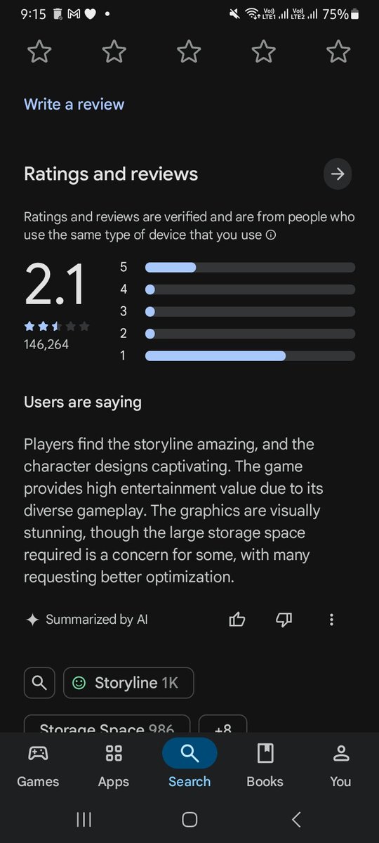 Suriiyne's tweet photo. Oh...? Playstore Indonesia, can we get more lower...? 👉👈 #BringBackValko #WeWantValko https://t.co/5LCpswgpsK