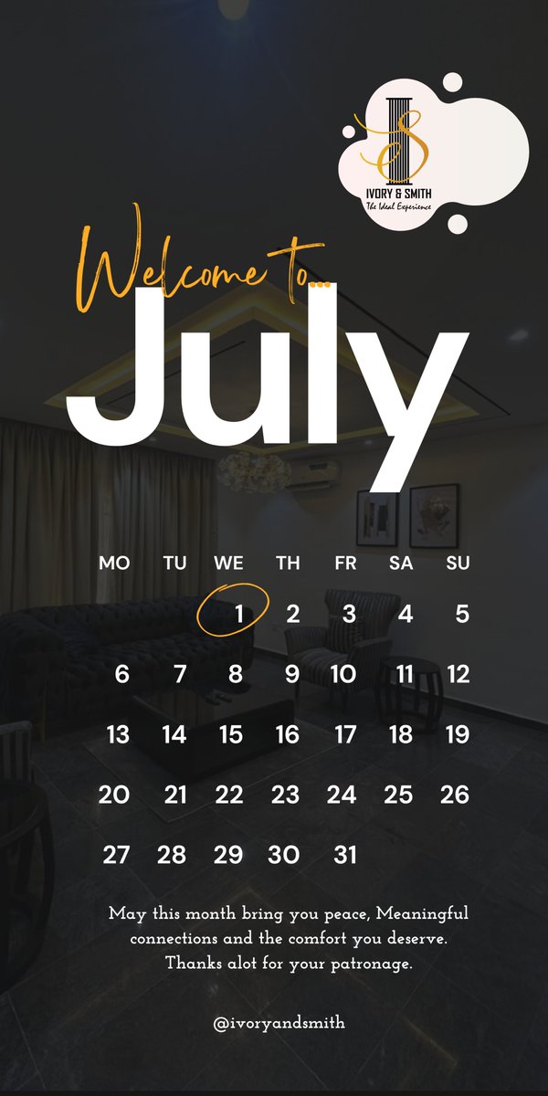 ivoryandsmith's tweet photo. Happy new month to all our clients and partners.
Wishing you all a joyful, productive, and successful month ahead!

#realestate #july #shortlet https://t.co/UDL3gtmKL9