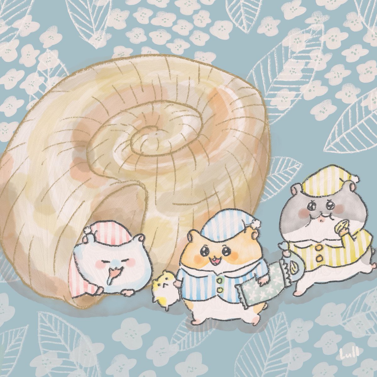 lull2562's tweet photo. 「今日はお泊まり会」
#ハムスター　#イラスト https://t.co/gBhgIoin0i