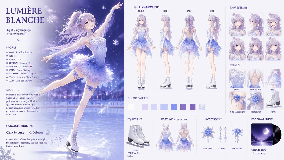 Anime Character Design Sheet