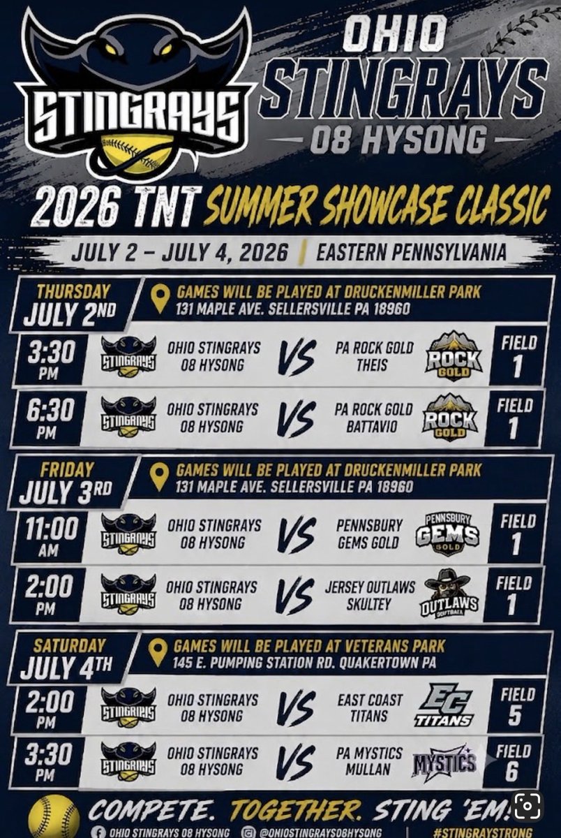 OHstingrays08's tweet photo. Looking forward to a great time at TNT! https://t.co/c0tOmHB6Bk