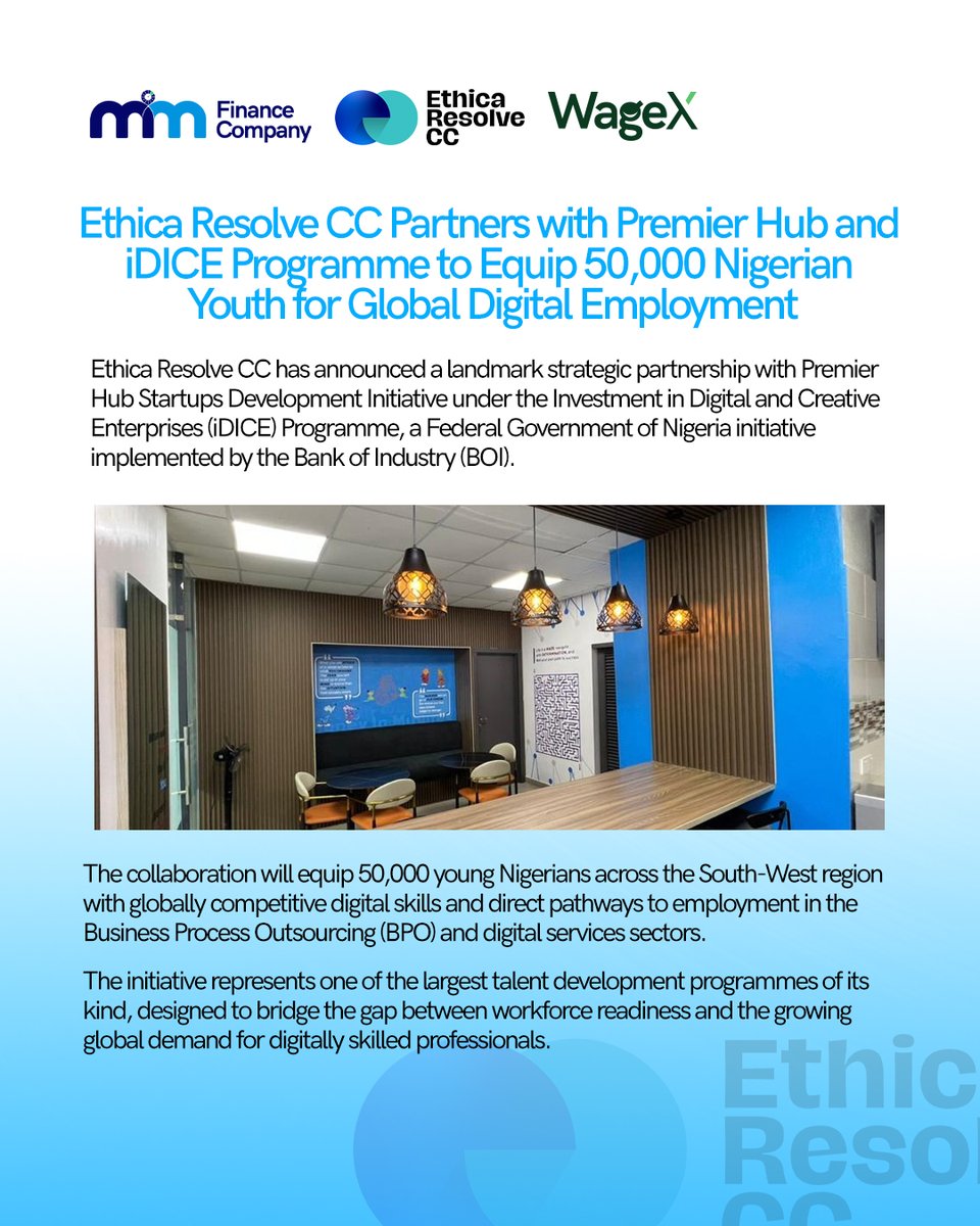 WageXng's tweet photo. 50,000 young Nigerians.

One bold mission.

A new chapter for skills, jobs and Nigeria's place in the global digital economy.

#FutureOfWork #BPO #Nigeria #DigitalEconomy #YouthEmployment https://t.co/ayfCfmdDKD