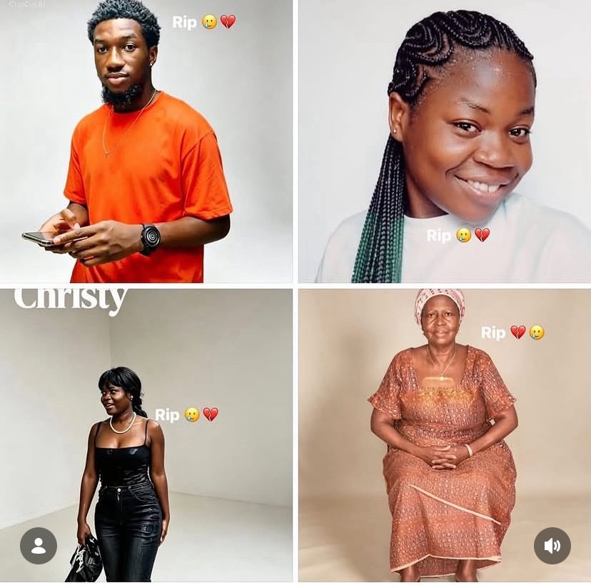 ajeezayGH's tweet photo. Some of the lives lost on Monday after the heavy downpour which left the whole Accra flooded. May their souls rest in peace 😭😭💔💔💔💔💔💔 https://t.co/KQWCzaJGUZ