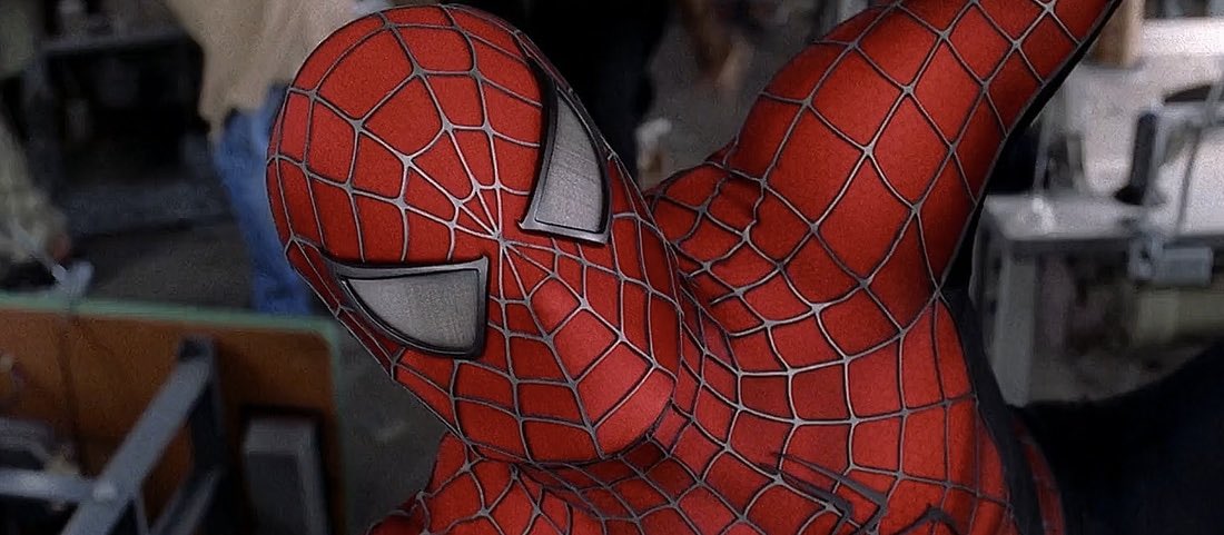 zolttt1's tweet photo. rewatched this gem last night and still think it’s the best live action spider-man film, maybe the best superhero film ever made. https://t.co/AE41EDurmS