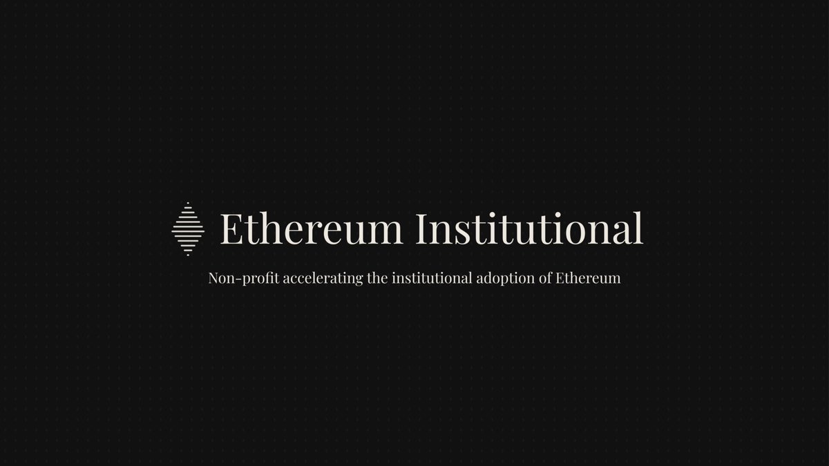 ethereumInst's tweet photo. 1/ Announcing Ethereum Institutional

An independent non-profit dedicated to accelerating the institutional adoption of Ethereum, its L2s, applications and overall ecosystem.