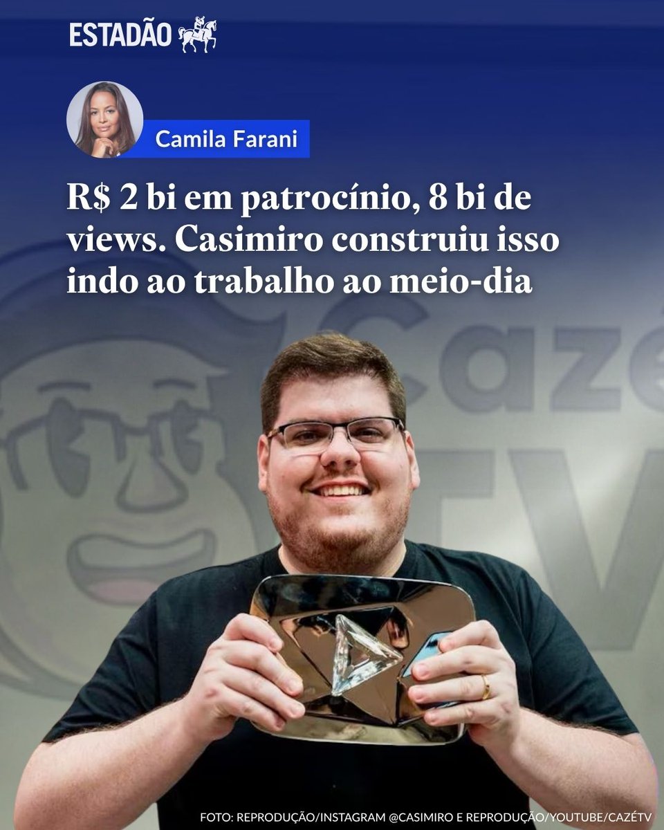 Estadao's tweet photo. HISTÓRIAS DO MUNDIAL |  @camilafarani ✍️ R$ 2 bi em patrocínio, 8 bi de visualizações: Casimiro construiu isso indo ao trabalho ao meio-dia 🔗Leia a coluna completa em https://t.co/k8Tbv7Y5Ty https://t.co/K8MoUr30na