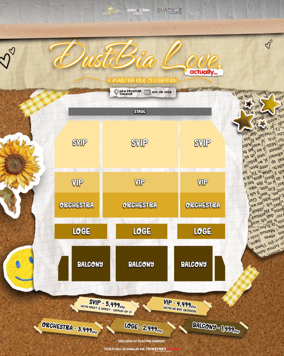 philconcerts's tweet photo. DustBia Love, Actually at the New Frontier Theater on August 8, 2026!

Live ticket selling with Dustin and Bianca on July 4, 2PM at Ticketnet Box Office Yellow Gate Araneta Coliseum.

#DustBiaLoveActually @starmagicphils @dustinyuu @biancadeveraa https://t.co/wycXePM9t4