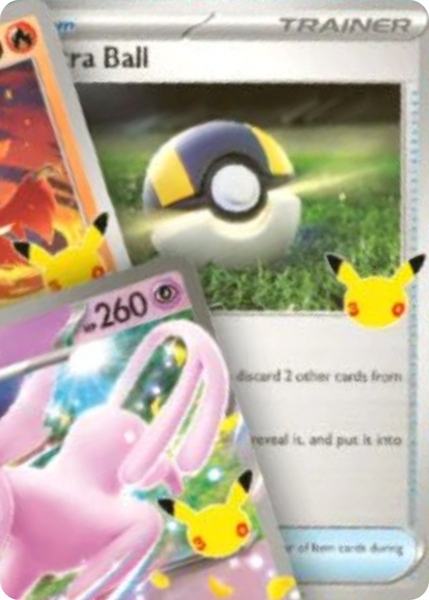 PokeGetInfoMain's tweet photo. 【新カード判明】
「ハイパーボール / ポケパッド」(新規イラスト)

海外版30周年記念商品の商品画像から判明

日本語版のデッキセットに収録されているハイパーボールやポケパッドなどの汎用カードも新規イラストで収録されているかも？ https://t.co/gK3vTZ1oup