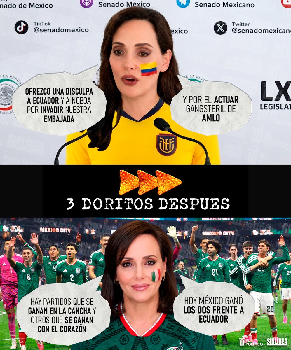 SinLinea_Mx's tweet photo. ¡La hipocresía de la derecha! 🤬

🔴 Prohibido olvidar que #LillyTéllez (@LillyTellez) pidió disculpas a #Noboa (@DanielNoboaOk) por invadir la embajada de #México en #Ecuador 😒 | Nunca ha estado a favor del país 🚫🇲🇽👇🏻 https://t.co/EpyMwTHHra