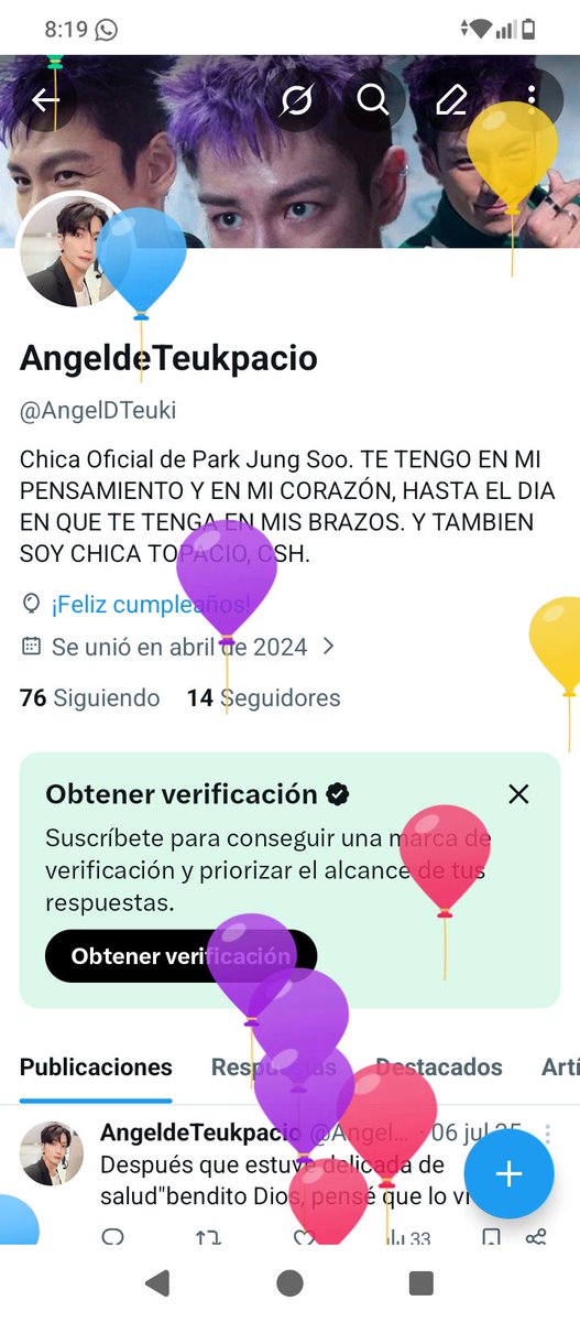 AngelDTeuki's tweet photo. Yupi otro año más, mío y de mi Precioso!! https://t.co/hYwQxPCUzZ