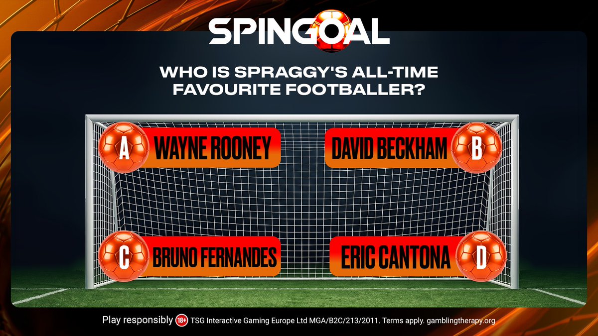 PokerStars's tweet photo. 🌀Spingoal Giveaway 🌀

Climb inside the mind of @spraggy to ace this football question. ⚽♠️

Reply with your answer + [Stars ID] + #Spingoal by 18:00 CET, Thu. Ten hotshots will each win 10 x $1 Spin &amp; Go tickets.  

T&amp;Cs: https://t.co/KnCllHR1rm https://t.co/ocEAOvx11b