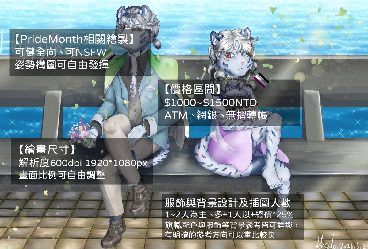 ModoOmuRice's tweet photo. 【委託主題-PrideMonth】#commission  #pridemonth #furry #ケモノ #LGBTはいつでもここにいます 
如果想要外文宣傳的版本，請務必留言讓我知道🙏💦 https://t.co/3BhObfIG29