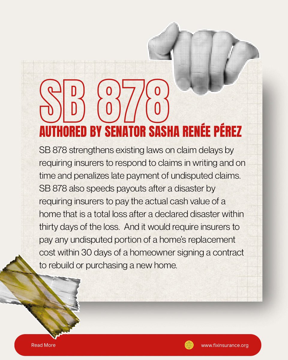 ConsumerWD's tweet photo. 3 Bills with 1 Goal: Reform California’s Insurance System. 

Assembly Appropriations Committee you stand with fire survivors and pass SB 877, SB 878 and SB 1301?

https://t.co/XrcFUgfAnM https://t.co/yTUnilbAbq