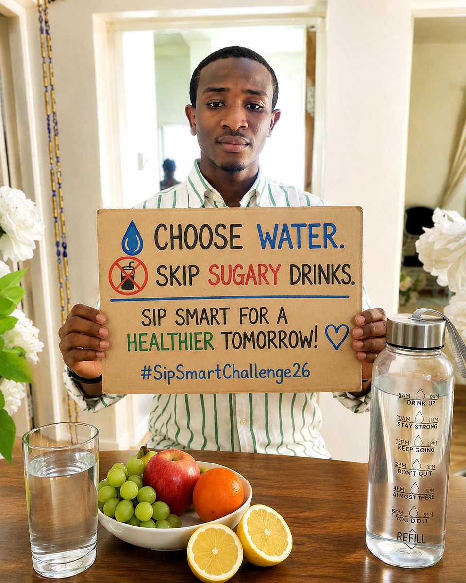 Marwansambo's tweet photo. 💧 Choose water.
🚫 Skip sugary drinks.
Small habit, big impact.
#SipSmartChallenge26
#SSBTaxSaves https://t.co/snyiZHVgPy
