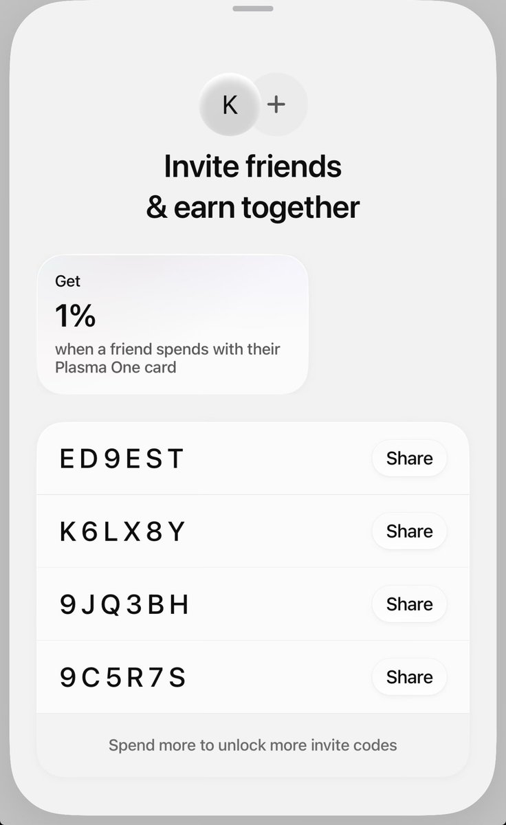 0x41a2's tweet photo. Instant top 3 stablecoin (or top 2?)

If anyone is interested in using @Plasma Plasma One, here are some referral codes to get you started! https://t.co/AB62FKoplu