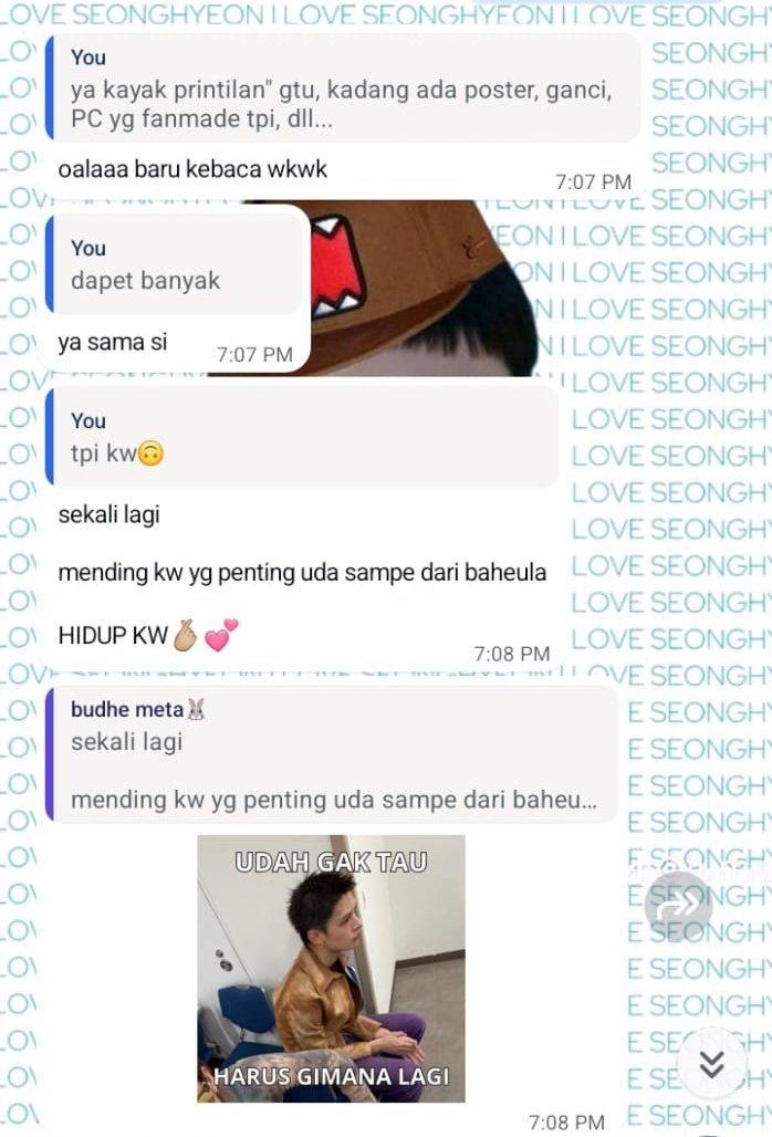 yonngishi's tweet photo. @BIGHIT_MUSIC @cortis_bighit udh ngatain orang, admin GO, ngatain ekspedisi pula. JEMPUT SENDIRI PAKETNYA KALO GMAU SABAR! beli merch kw fanmade gpp pdhl, asal jgn take merch ori tapi duitnya blm ada😋😋😋

yg pny GO, coba cek itu grupnya ada org ini gak? dia udh recokin GO @Pierr_wang, be aware ya admin GO. https://t.co/5wQnH0pdQl