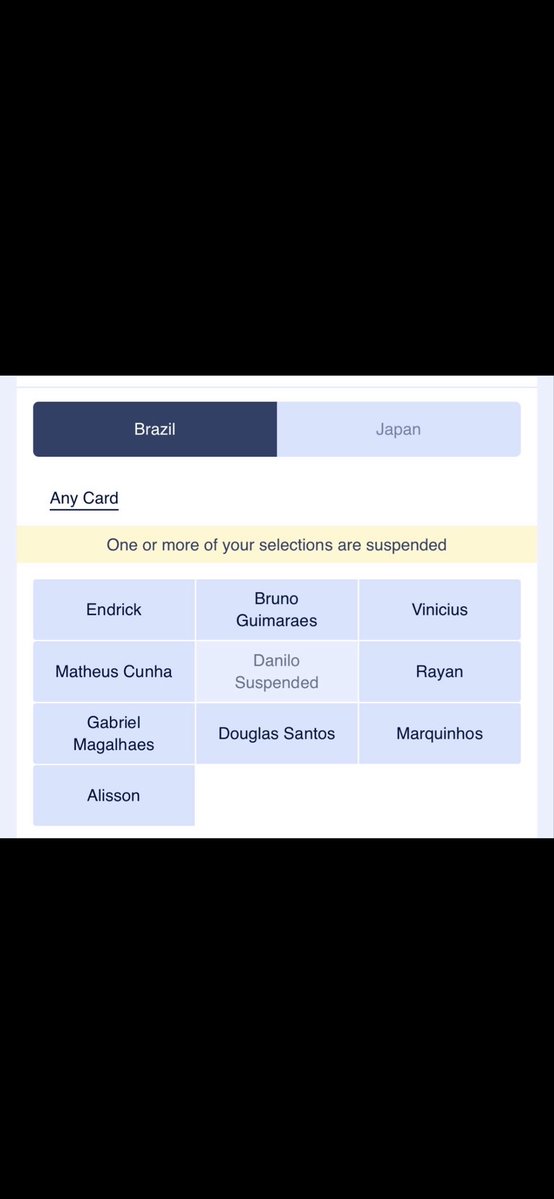 AnonymousBlue20's tweet photo. @WilliamHill @NicoleHolliday why was this not paid out? You even suspended Danilo in play when he got booked. You only ever show the players who are on the pitch - Danilo means Danilo, not Danilo Santos ??? @Opta https://t.co/2qcPC4oLTc