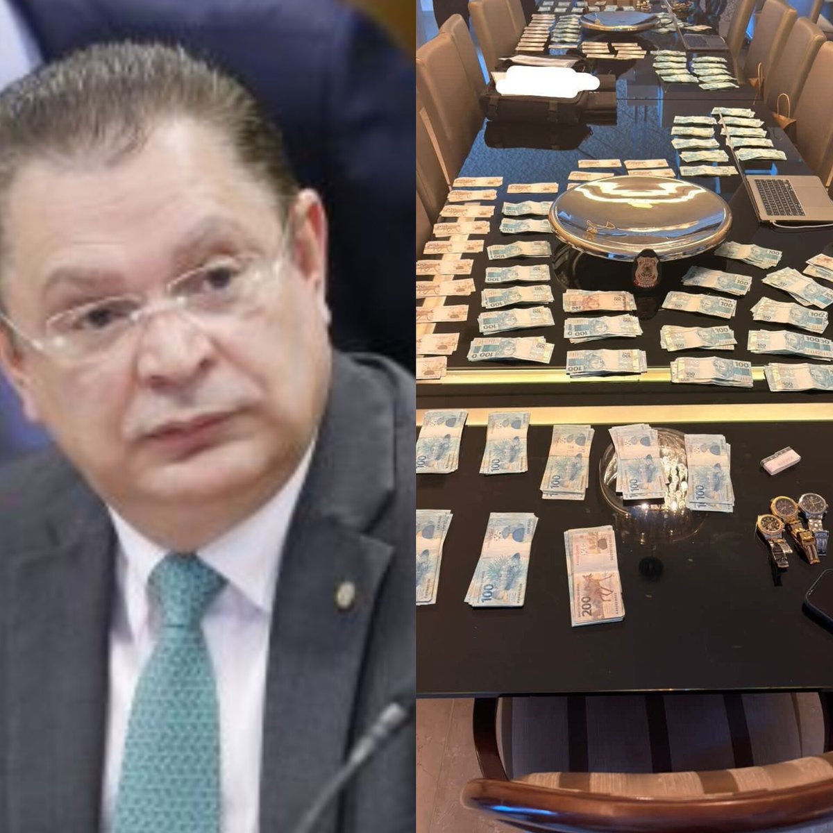 Gustavramski_'s tweet photo. A PF apreendeu toda essa grana escondida  na casa de um laranja do @DepSostenes , acusado de ROUBAR emendas parlamentares. 
Já já o ladrão aparece falando em perseguição  política blá-blá-blá 🧐 https://t.co/XpI6sULolk