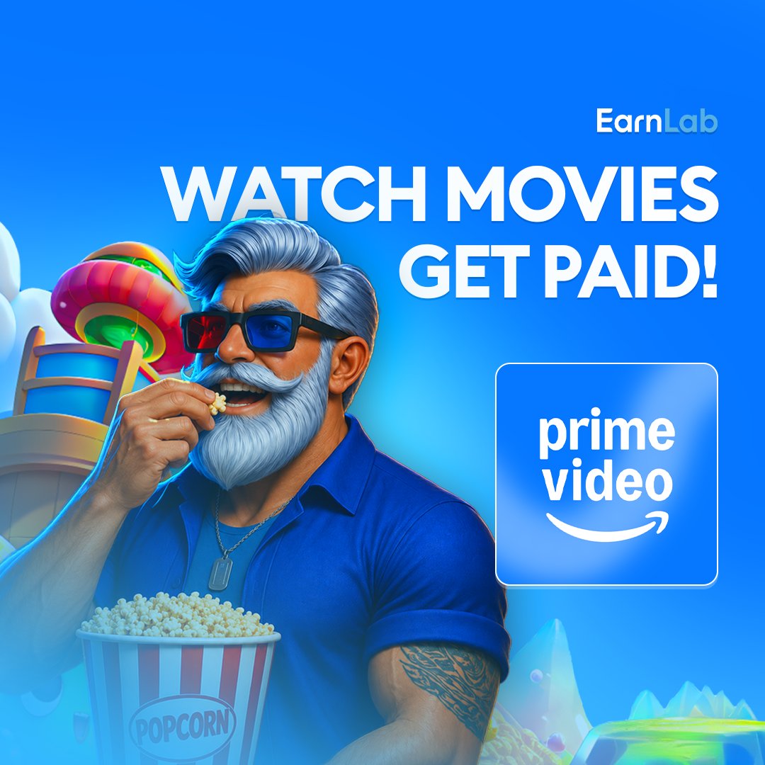 earnlabcom's tweet photo. Watch movies and get paid! Sign up and stream Prime Video for 60 days and earn up to $3+

RT + Tag a friend for a chance to win $10! 💸 https://t.co/TH4Ju3Di0N