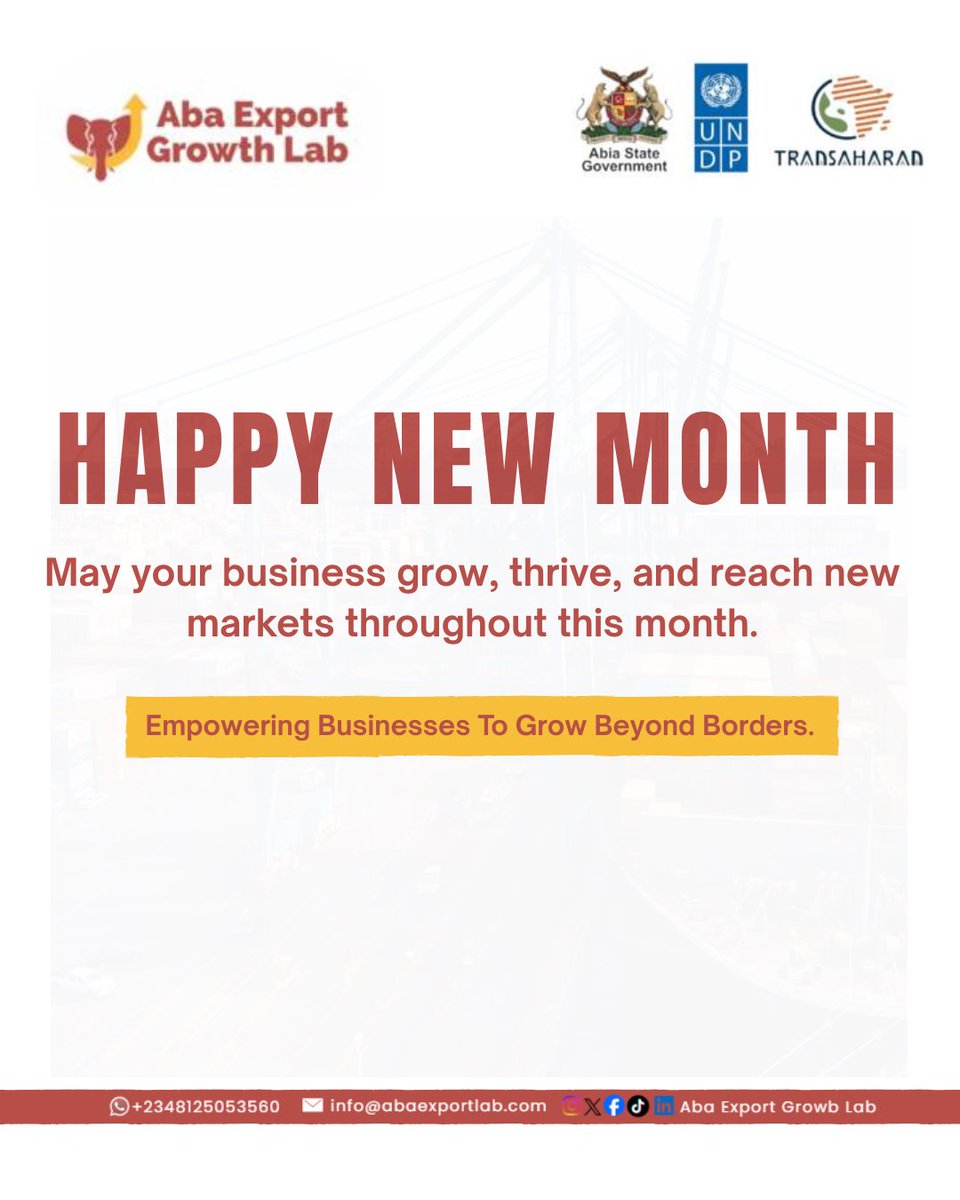 abaexportlab's tweet photo. Welcome to July!

May your business grow, thrive, and reach new markets throughout this month.

Happy New Month from Aba Export Growth Lab. 🚀 https://t.co/Y977FqSiDv