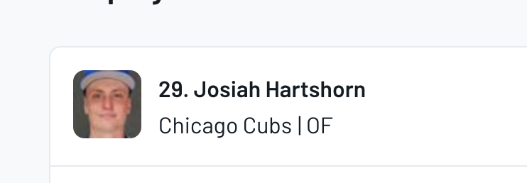 Michael_Cerami's tweet photo. Hooooooooly crap.

Josiah Hartshorn - top-30 prospect according to BA. https://t.co/NMkGghpGXs