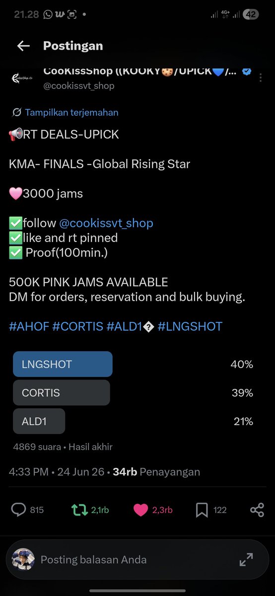 thinkaboutjju's tweet photo. @cookissvt_shop for #CORTIS https://t.co/foDxnQPcGM