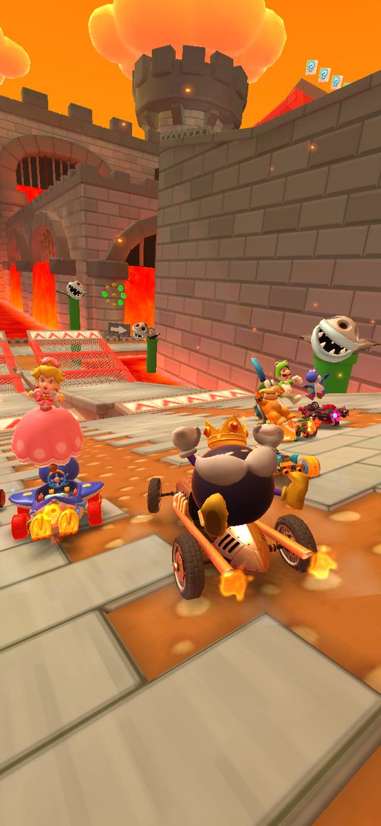 AlvinSa50495218's tweet photo. @urthe1_rosa @redit202 @DixieKongFans Cat Luigi, Peachette &amp; her two Yoshi vs. King Bob-omb, Larry Koopa and his Bowser's Minions Dry Bones Gold/Ice Bro on the SNES Bowser's Castle 3

#MKTPerfectShot #luigi #peachette #toadette #yoshi #kingbobomb #larrykoopa #koopalings #supermario #mariokart #mariokarttour #nintendo https://t.co/o91VXAnjAk