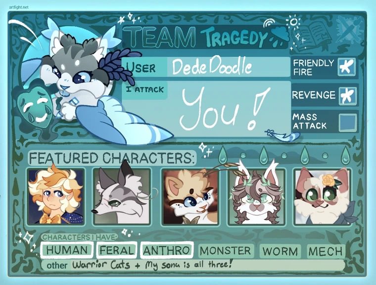 Dede 🩵 ARTFIGHT tweet media