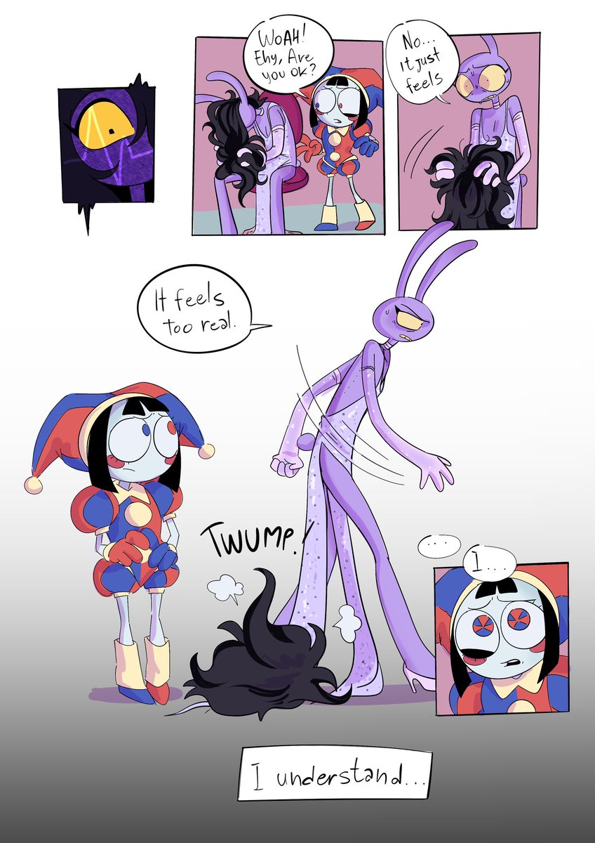 KatyCreep7's tweet photo. She needs a little more time #TADC  #pomni #jax #transfemjax #funnybunny https://t.co/CqCR4crUo5