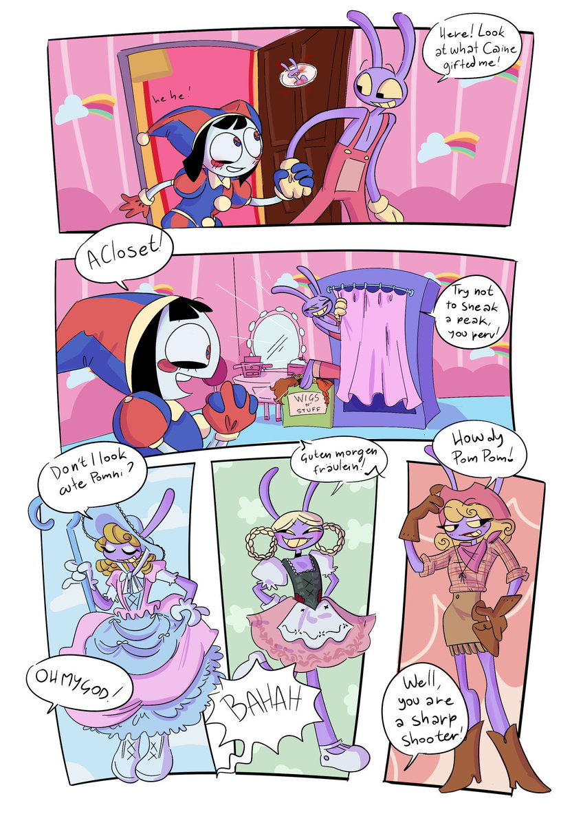 KatyCreep7's tweet photo. She needs a little more time #TADC  #pomni #jax #transfemjax #funnybunny https://t.co/CqCR4crUo5