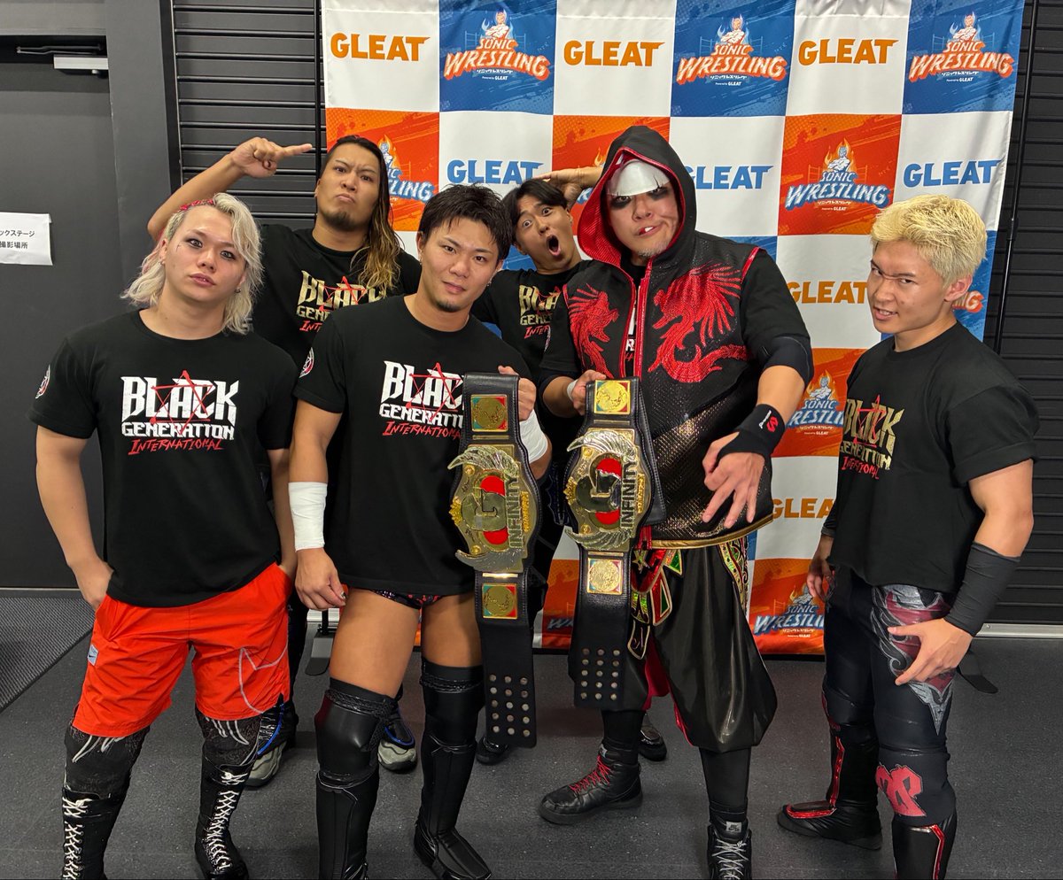 WWEMrSAKAMOTO's tweet photo. WE ARE BGI ‼️
6年目も俺達が狂わせていくよ🌀
#GLEAT
#プロレス
#愛だろ愛 https://t.co/VdveGiML3c