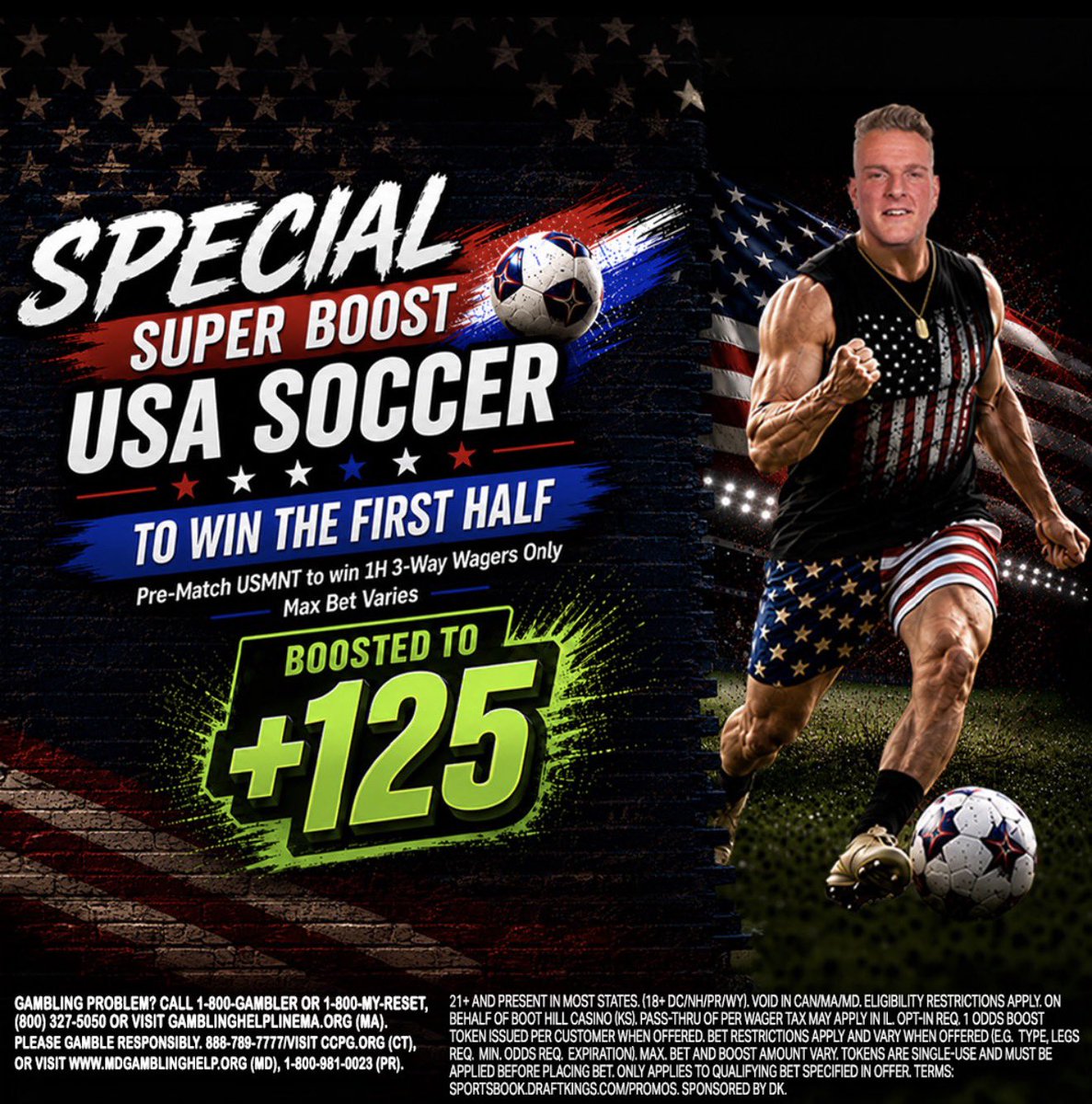 PatMcAfeeShow's tweet photo. Good morning beautiful people..

It’s “THE UNITED STATES WILL CONTINUE TO KICK ASS IN SOCCER” Wednesday, July 1st 2026

If you’re 21+& agree to gamble responsibly.. 

🗣 COME JOIN US ON @DraftKings with a 1st Half W SUPER BOOST on USA

I tried to hit this camera 20 times.. decided this ROCKET, that was supposed to be aimed DIRECTLY at @DraftKings face, will do the trick

The song on here is called “Rich As Shit”.. I wrote most of it as a 20 year old.. finished it up over the last year or so..  Writing choruses and bars and melodies to get thru different times of my life has helped me immensely.. Some of these songs are wildly transparent about how I felt while going thru different life events.. Going back thru my notes and journals to find them all has been quite an emotional journey thru the dumbest life of all time.

“Rich As Shit” and 10 other songs make up “The Diary Of A Polarizing Figure” 

🗣🗣 COMING SOON

I’ll need yinz to learn the words to help sing with me… THANK YOU 

#DKPartner