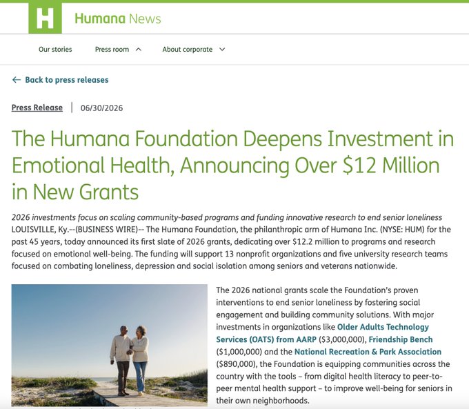 UM_IHPI's tweet photo. Thank you @Humana for supporting our National Poll on Healthy Aging's new survey of #loneliness, isolation &amp; well-being among diverse older adults in Florida, Kentucky, Louisiana &amp; Texas. Grateful for this investment in emotional health and aging research! https://t.co/MN7cJm1ahe https://t.co/EmMid1CjbQ