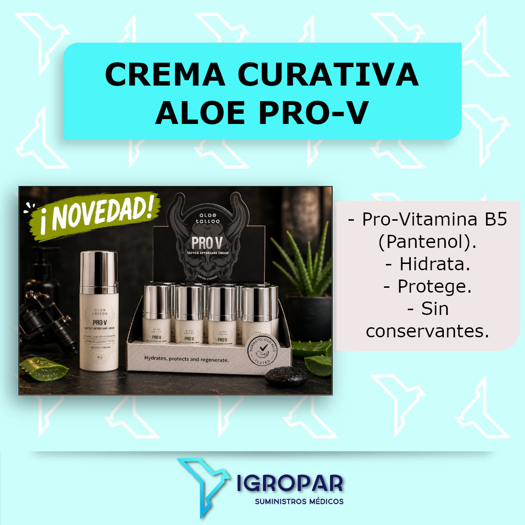 igropar's tweet photo. 𝐍𝐎𝐕𝐄𝐃𝐀𝐃
Presentamos Aloe Pro-V Aftercare, nuestra nueva gama de cremas curativas para el cuidado de la piel tatuada.
✅ Aloe Vera ecológico.
✅ Pro-Vitamina B5.
✅ Hidratación y protección de la piel.
✅ Fórmula testada dermatológicamente.
🛒Venta:
https://t.co/2EtLPJ8QHL https://t.co/b8PDRN5MsY