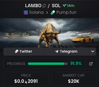 lets_moon_'s tweet photo. @blknoiz06 What do you think about $LAMBO - The Golden Bull

Good known Dev just launched it. He locked supply to 10M and will buy a Lambo from it for the community

CA: Axb2vtC5w29z8ESf1wTxt9jK9EB6yJ12X4q1Fazvpump https://t.co/K2N6qJabeR