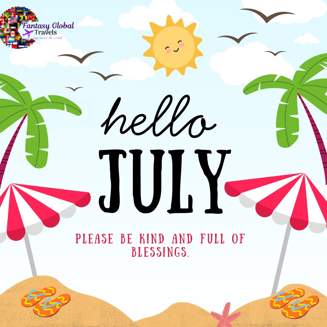 fantasyglobalt's tweet photo. 🌞 Hello, July! A brand-new month brings fresh opportunities, new goals, and countless reasons to smile. May this month be filled with peace, progress, good health, and beautiful moments💛✨
#HappyNewMonth #HelloJuly #WelcomeJuly #JulyBlessings #NewMonth #FreshStart #StayPositive https://t.co/mC6pu1M0Oa