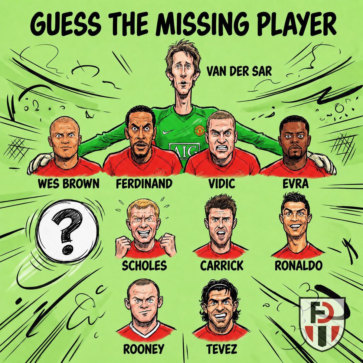 LarryRmfc_'s tweet photo. MANCHESTER UNITED 2008 UCL FINAL  LINEUP.

NAME THE MISSING PLAYER. https://t.co/IT1f5XAXRg